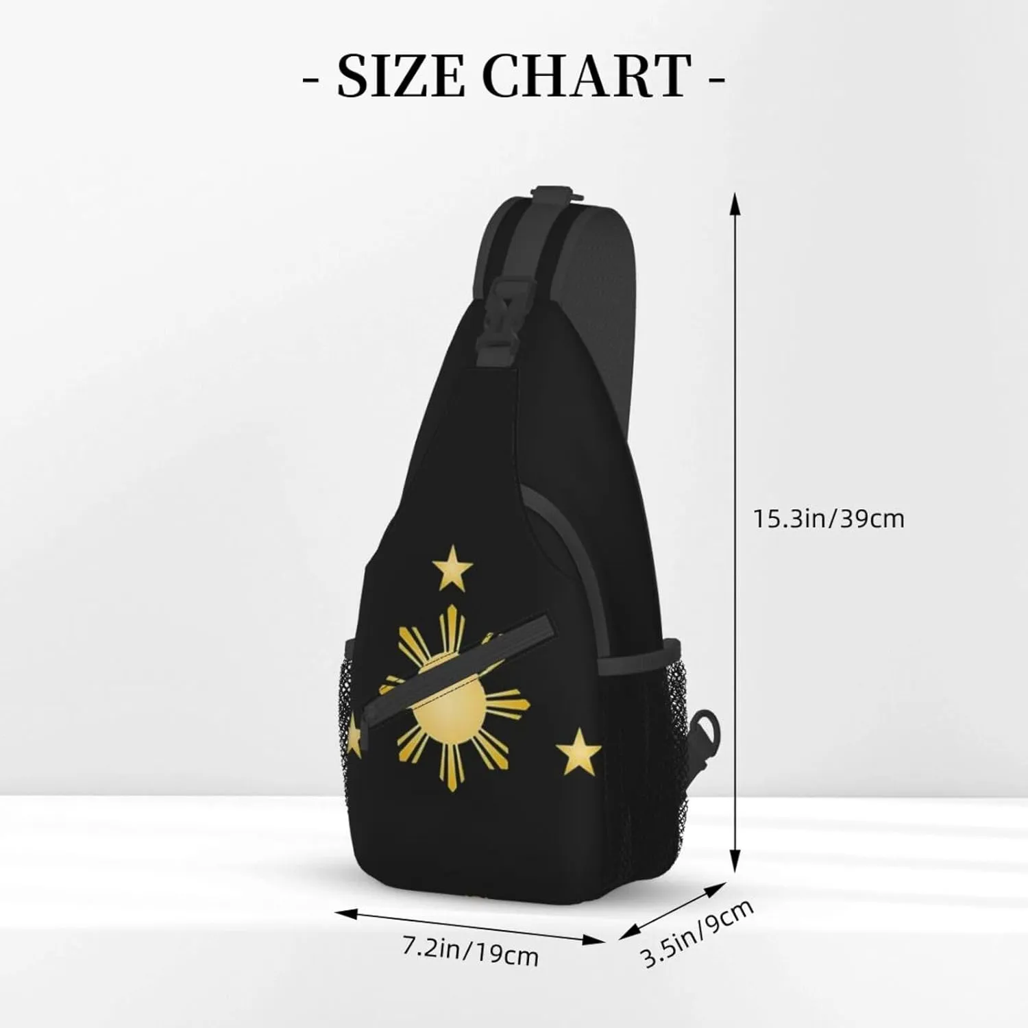 Philippines Flag Crossbody Bag Philippines Shoulder Bag Backpack Filipinos Sling Bag Chest Casual Daypack for Outdoor