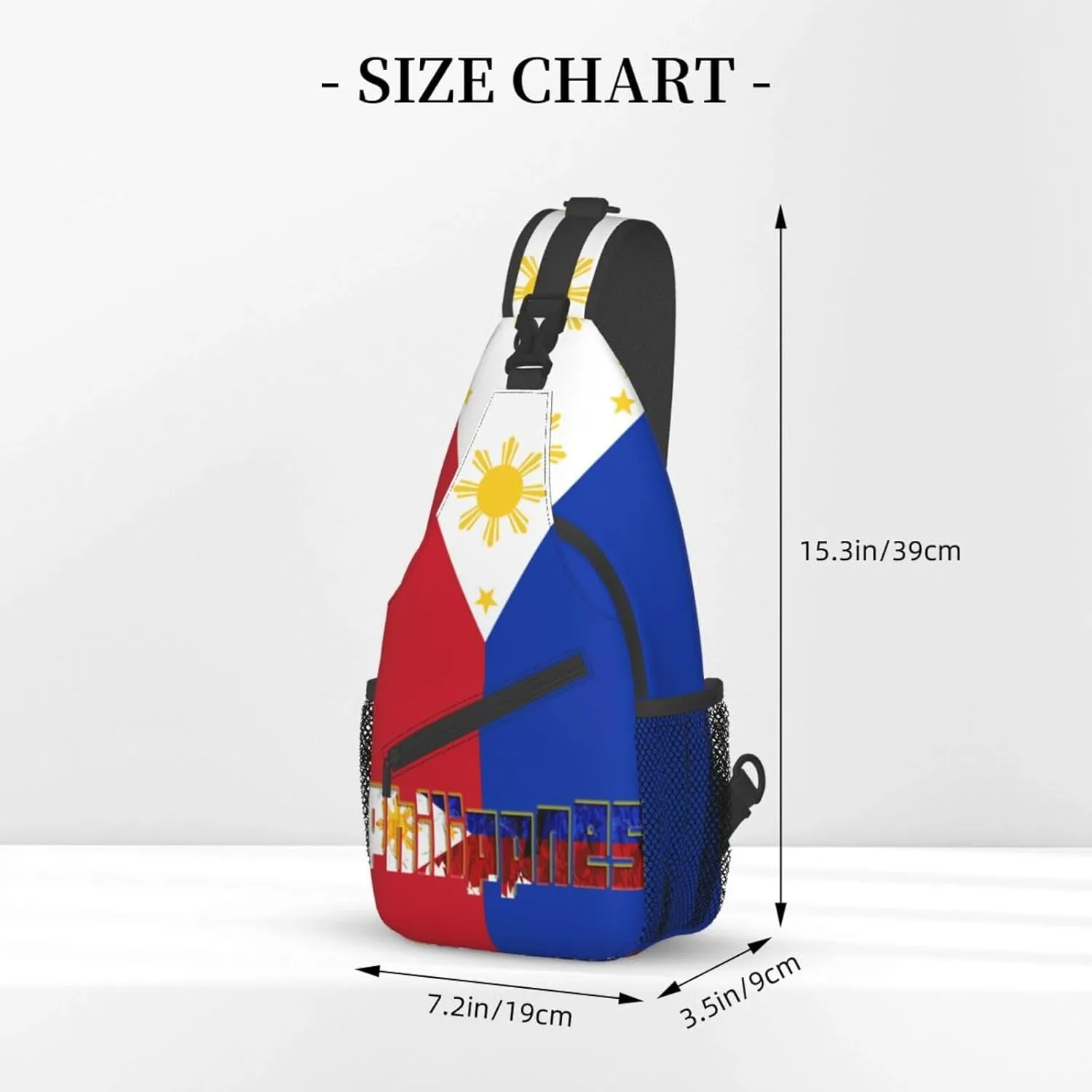 Philippines Flag Crossbody Bag Philippines Shoulder Bag Backpack Filipinos Sling Bag Chest Casual Daypack for Outdoor