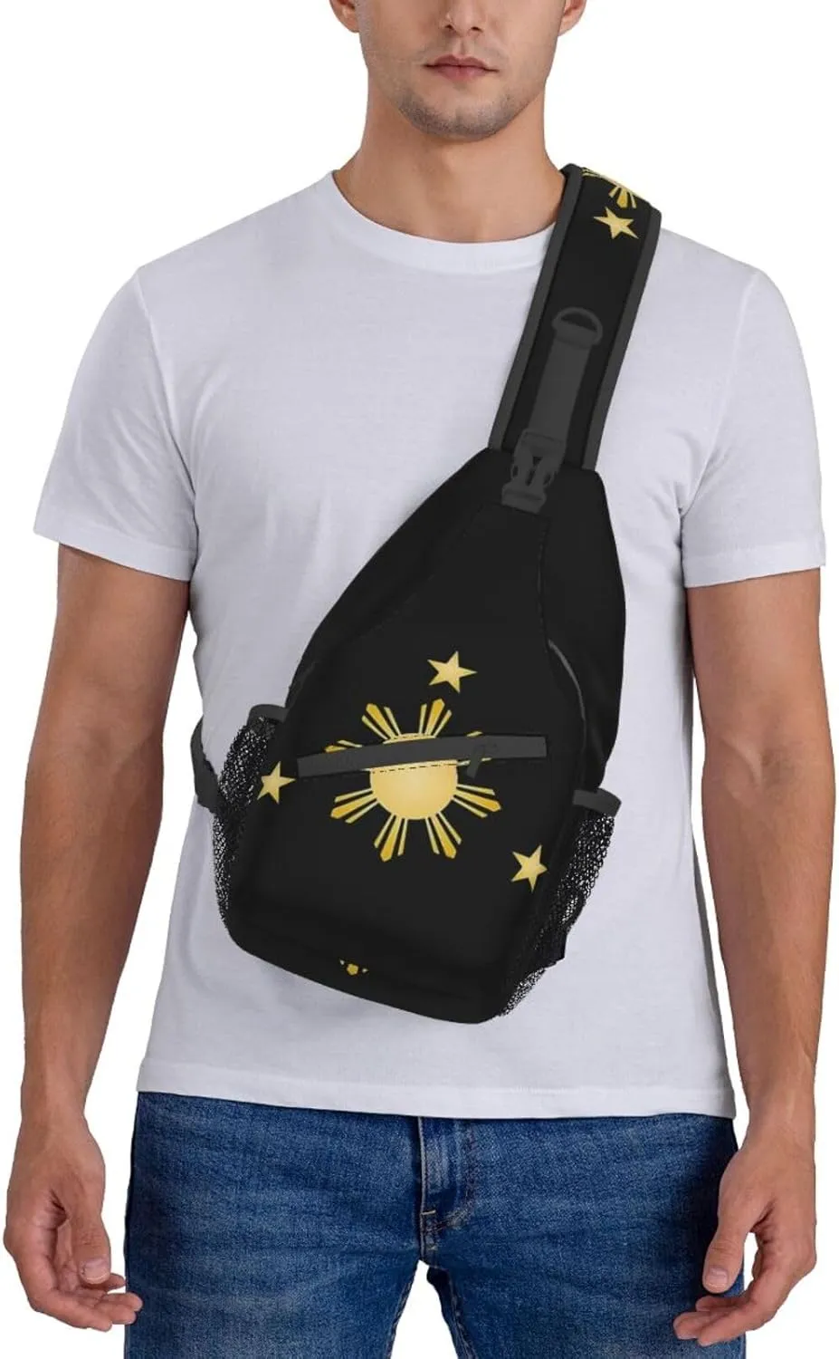 Philippines Flag Crossbody Bag Philippines Shoulder Bag Backpack Filipinos Sling Bag Chest Casual Daypack for Outdoor
