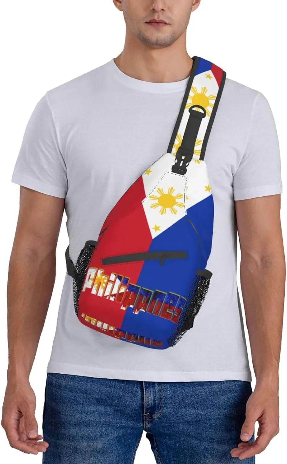 Philippines Flag Crossbody Bag Philippines Shoulder Bag Backpack Filipinos Sling Bag Chest Casual Daypack for Outdoor