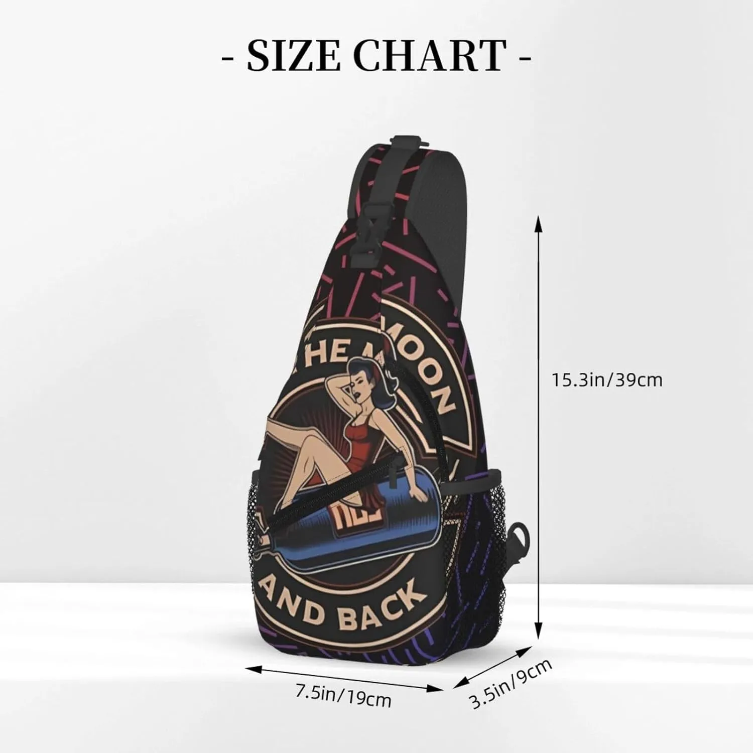 Pin-Up Girl On A Nitrous Oxide Balloon Crossbody For Men Women Sling Chest Bag Shoulder Bag Lightweight One Strap Backpack Hiking Daypack