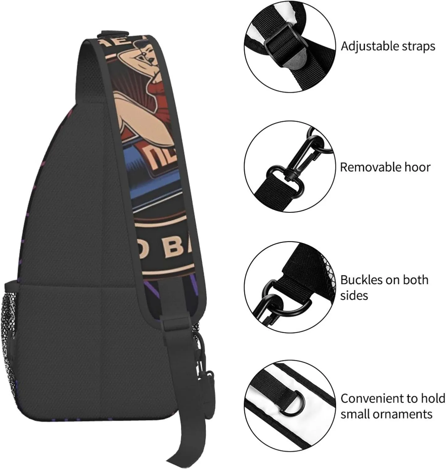Pin-Up Girl On A Nitrous Oxide Balloon Crossbody For Men Women Sling Chest Bag Shoulder Bag Lightweight One Strap Backpack Hiking Daypack