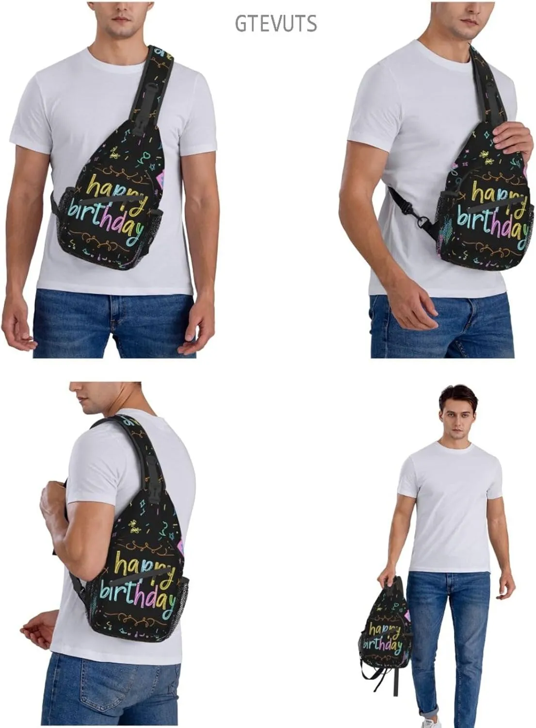 Pizza Cats Crossbody Bag for Women Men- Fashion Backpack Daypack Travel Shoulder Bags Outdoor