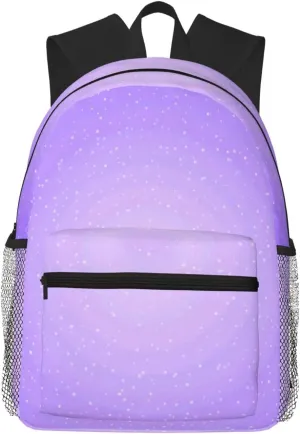 Plain Purple Illuminated Printed Design Lightweight Packable Backpack Travel Casual Hiking Daypack Foldable Backpack For Men Women