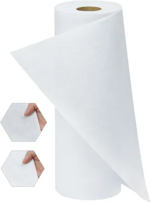 PLANTIONAL Iron-On Fusible Fleece Interfacing: 11.8 Inches x 10 Yards Lightweight One-Sided Loft Iron On Fusible Fleece White for Quilting Tote Bags and Home Decor