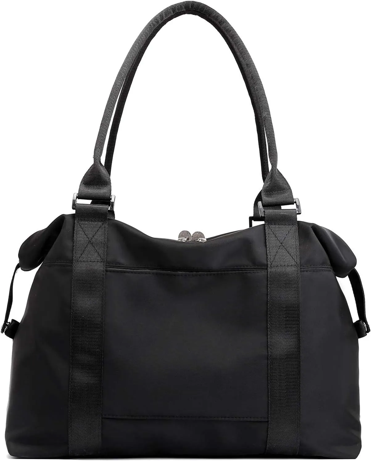 PlasMaller Travel Bag Carry On Sports Gym Duffel Luggage Shoulder Pack for Women (Black) Medium