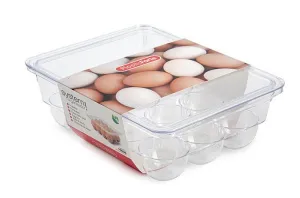 Plastic Forte Stackable Plastic Egg Storage Box, Transparent