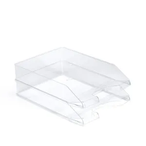 Plastic Forte Transparent Stackable Document Tray, 1 Tray