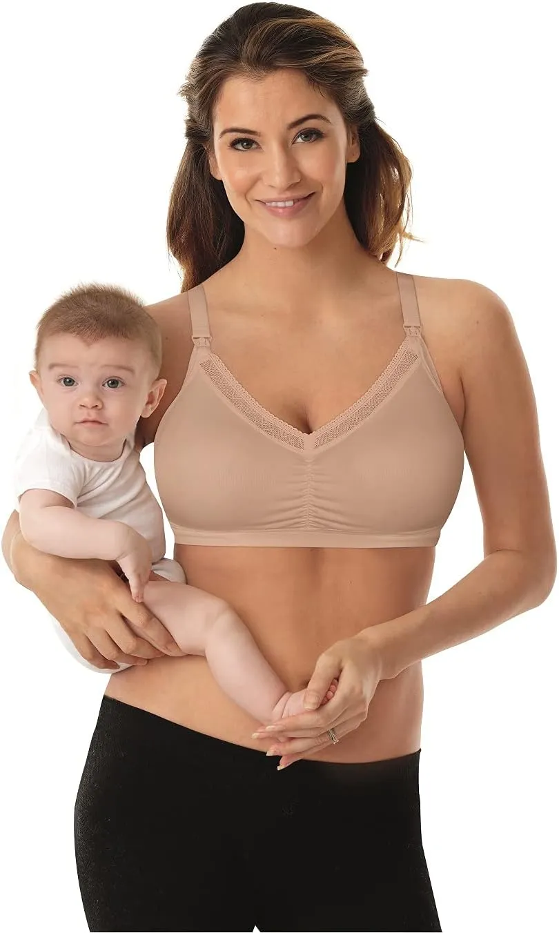 PLAYTEX Women's Maternity & Nursing Pretty T-Shirt Wirefree Bra Us3002