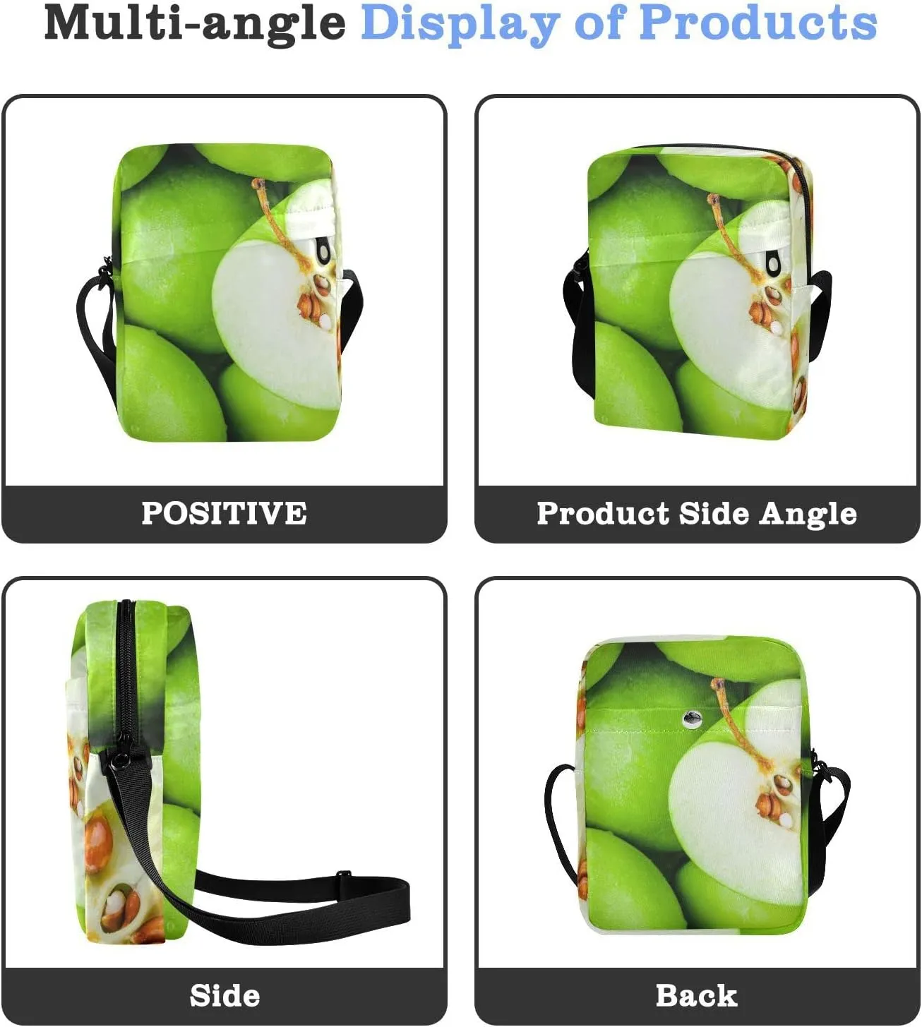 Poeticcity Crossbody Phone Bag, Small Messenger Shoulder Bag, Cash Handbag Wallet Purse