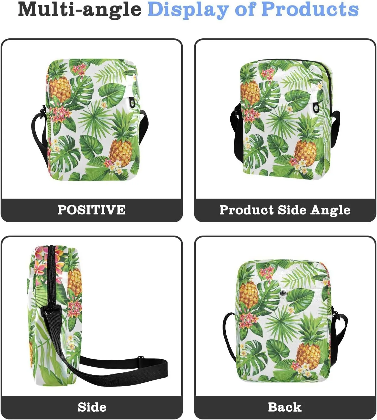 Poeticcity Crossbody Phone Bag, Small Messenger Shoulder Bag, Cash Handbag Wallet Purse