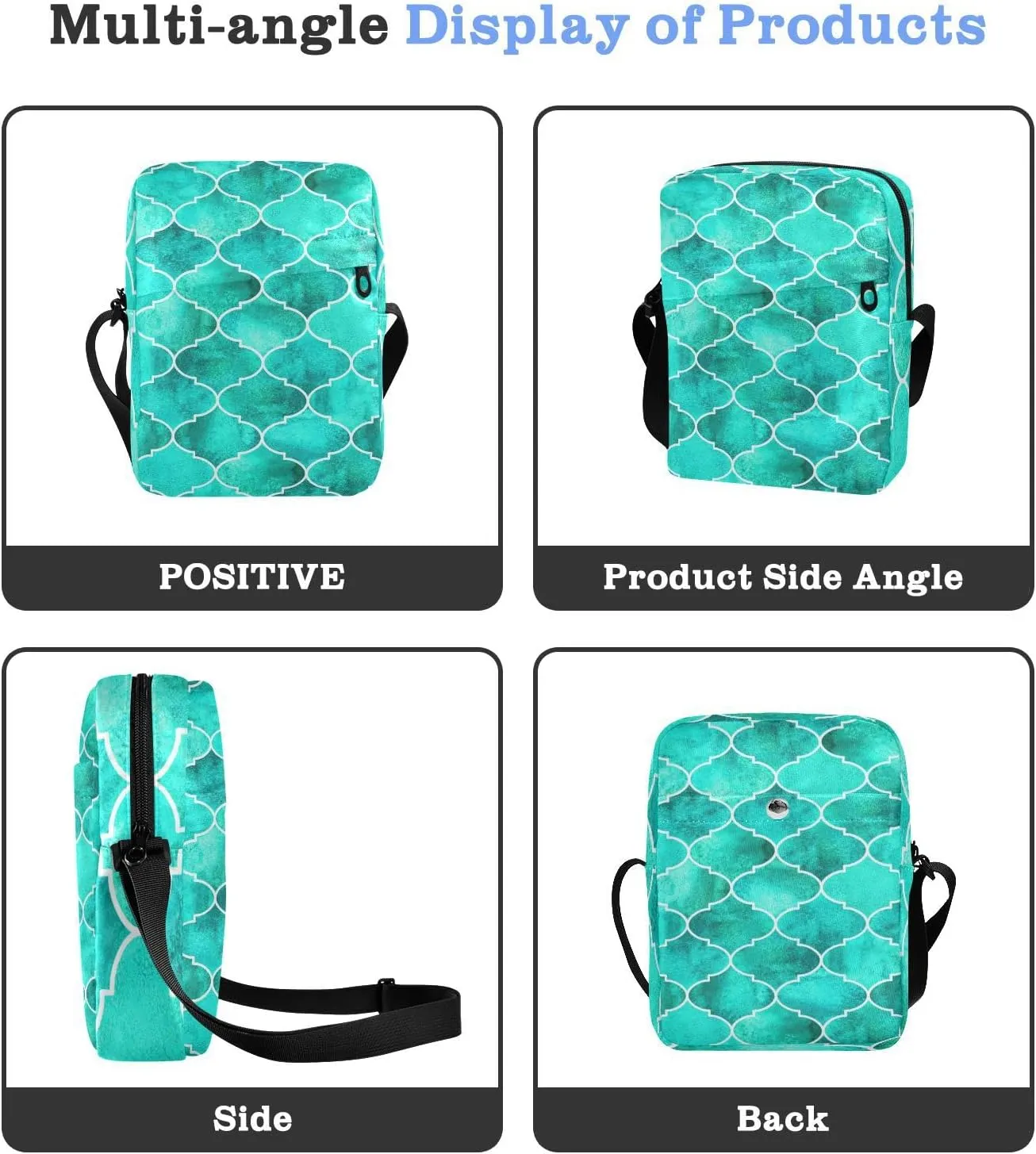 Poeticcity Crossbody Phone Bag, Small Messenger Shoulder Bag, Cash Handbag Wallet Purse