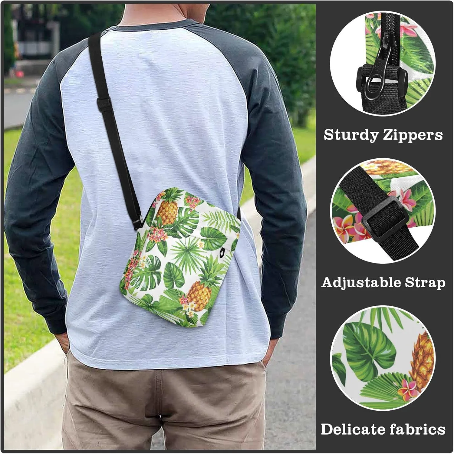 Poeticcity Crossbody Phone Bag, Small Messenger Shoulder Bag, Cash Handbag Wallet Purse