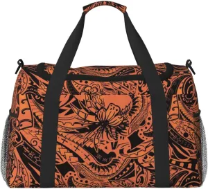 Polynesian Hawaiian Samoan Tribal Travel Duffel Bag Man Woman Hand Travel Bag For Travel Gym Weekend Carry On Bag