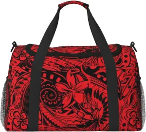 Polynesian Hawaiian Samoan Tribal Travel Duffel Bag Men Woman Luggage Bag For Travel Gym Weekend Gym Bag