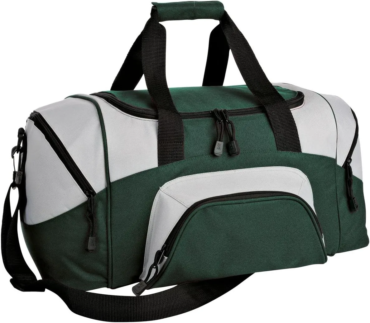 Port Authority - Small Colorblock Sport Duffel. BG990S, Hunter/ Grey, OSFA