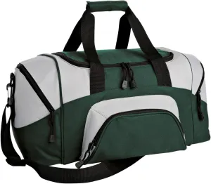Port Authority - Small Colorblock Sport Duffel. BG990S, Hunter/ Grey, OSFA