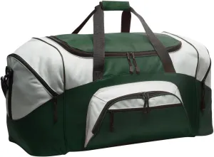 Port Authority - Standard Colorblock Sport Duffel. BG99, Heather Grey/ Black, OSFA