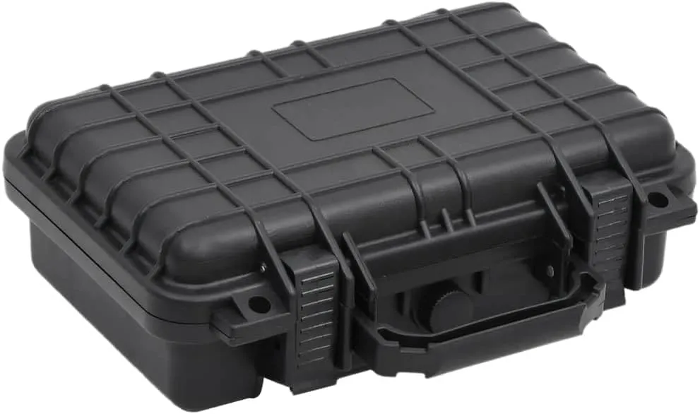 Portable Flight Case for Safe Travel, Shock and Water Resistant, Lightweight Design, Electronics or Valuables, Black, 11.8"x8.7"x3.9"