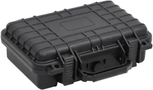Portable Flight Case for Safe Travel, Shock and Water Resistant, Lightweight Design, Electronics or Valuables, Black, 11.8"x8.7"x3.9"
