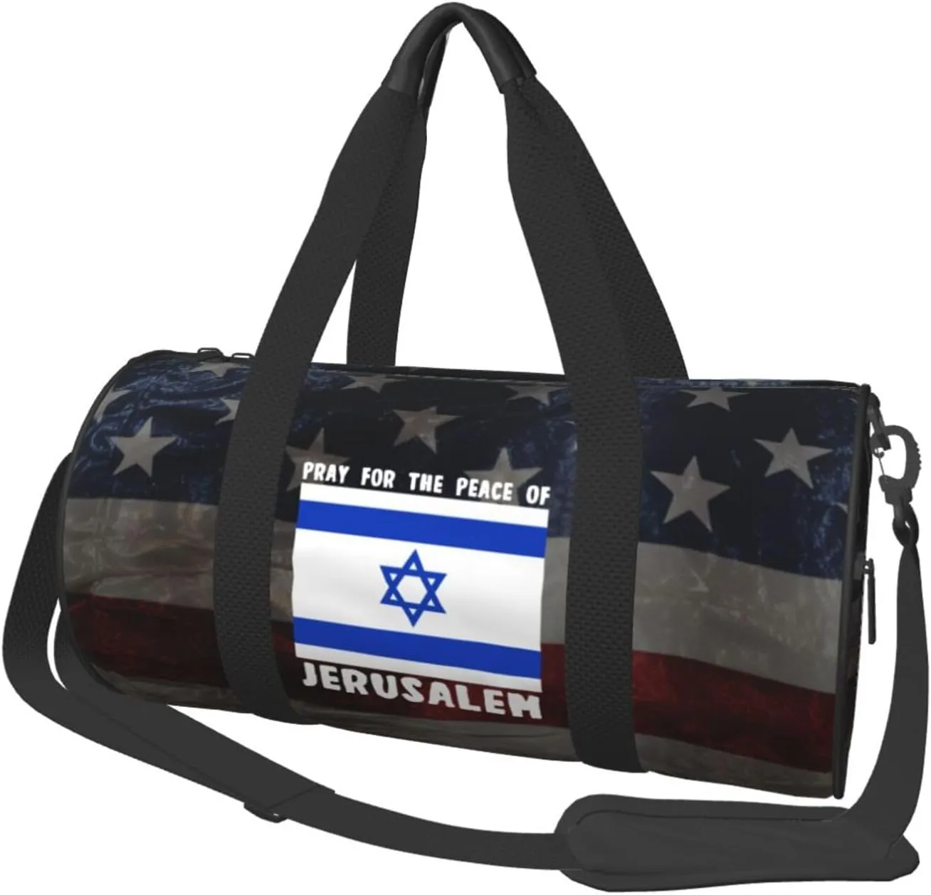Pray For The Peace Of Jerusalem Duffel Bag Gym Bag Travel Sports Tote Large Foldable Beach Swim Yoga0