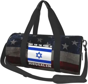 Pray For The Peace Of Jerusalem Duffel Bag Gym Bag Travel Sports Tote Large Foldable Beach Swim Yoga0