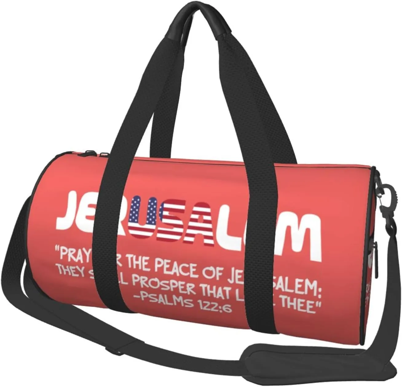 Pray For The Peace Of Jerusalem Duffel Bag Gym Bag Travel Sports Tote Large Foldable Beach Swim Yoga1