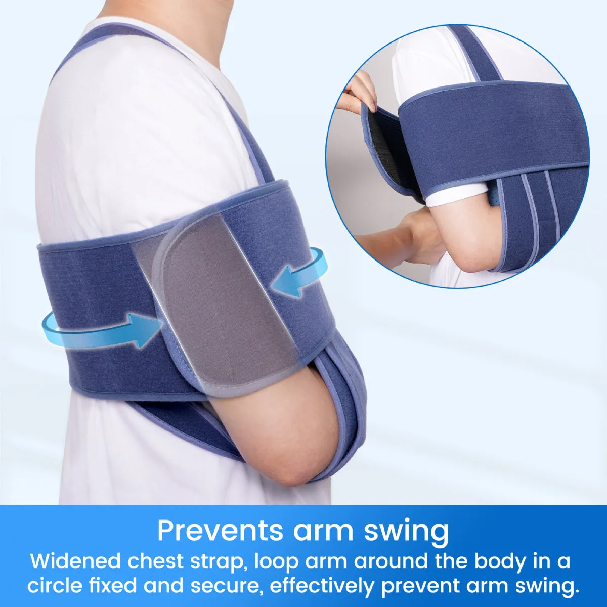 Premium Arm Sling for Adults - Broken Forearm Support, Elbow Sprain & Shoulder Injury Immobilizer, Ventilated & Breathable Design with Adjustable Strapping & Hand Grip Stability