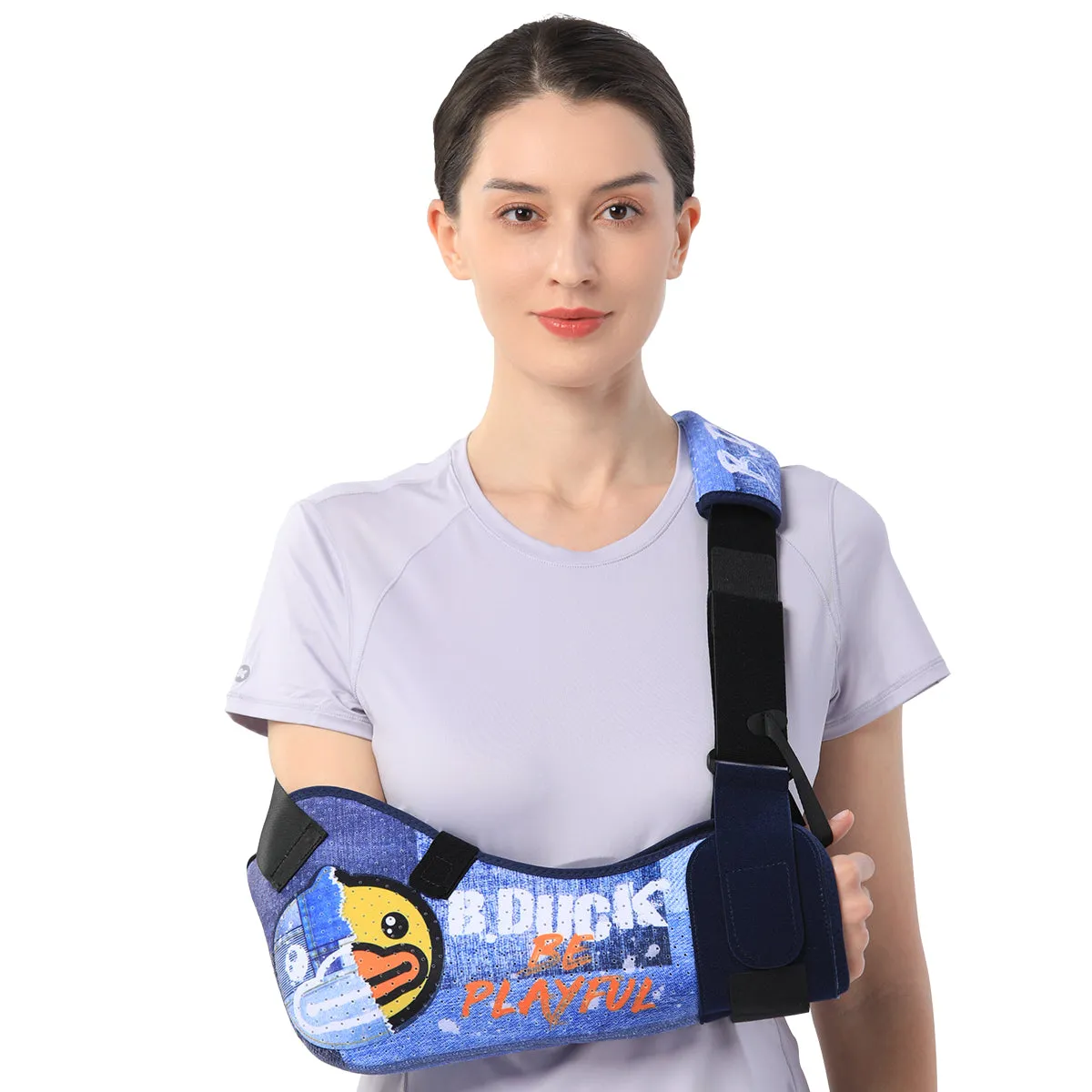 Premium Arm Sling for Adults - Broken Forearm Support, Elbow Sprain & Shoulder Injury Immobilizer, Ventilated & Breathable Design with Adjustable Strapping & Hand Grip Stability