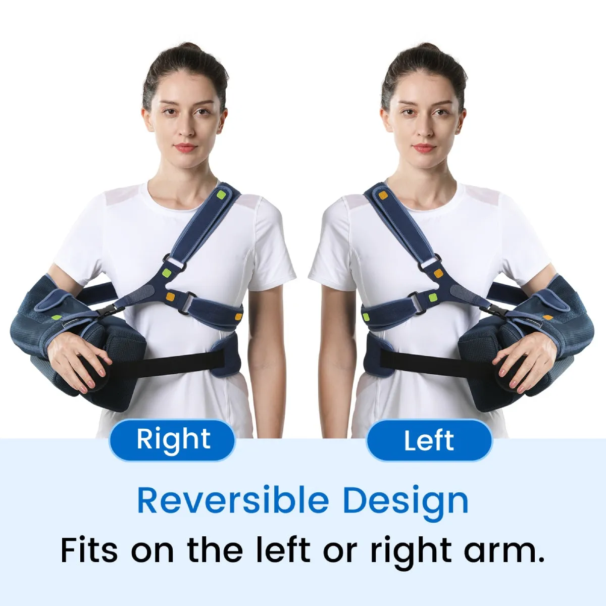 Premium Arm Sling for Adults - Broken Forearm Support, Elbow Sprain & Shoulder Injury Immobilizer, Ventilated & Breathable Design with Adjustable Strapping & Hand Grip Stability
