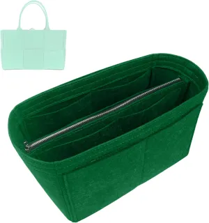 Premium Purse Organizer compatible with Arco Tote Bag Organizer Insert - Handmade Double Layered 2mm Thick Felt Liner, Perfect fit for S/M/L Tote Insert (Lightcoffee, For Large Arco Tote)