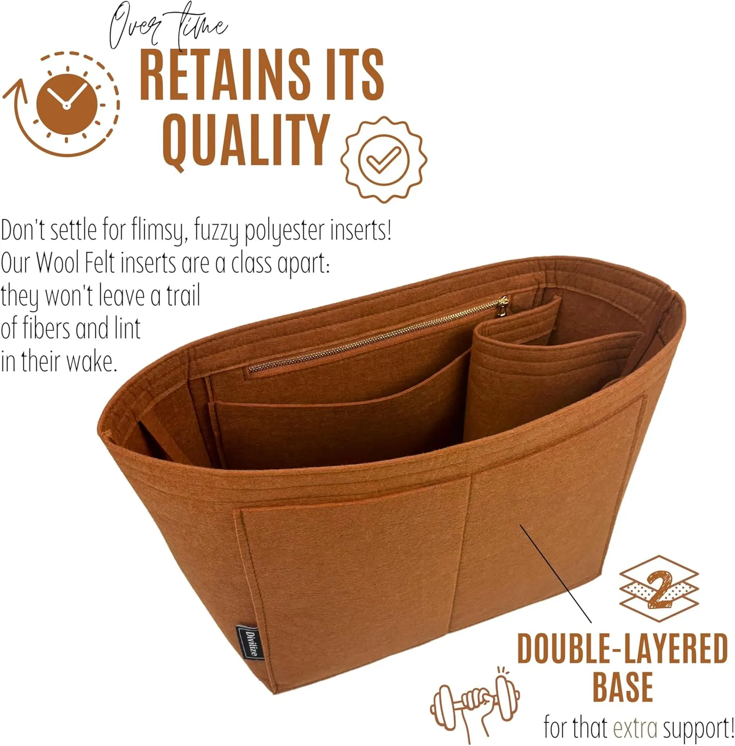 Premium Purse Organizer compatible with Celine Cabas Phantom Bag Insert - Handmade 2mm Felt Bag Organizer Oval Shaped (Taupe, For Medium Cabas Phantom)
