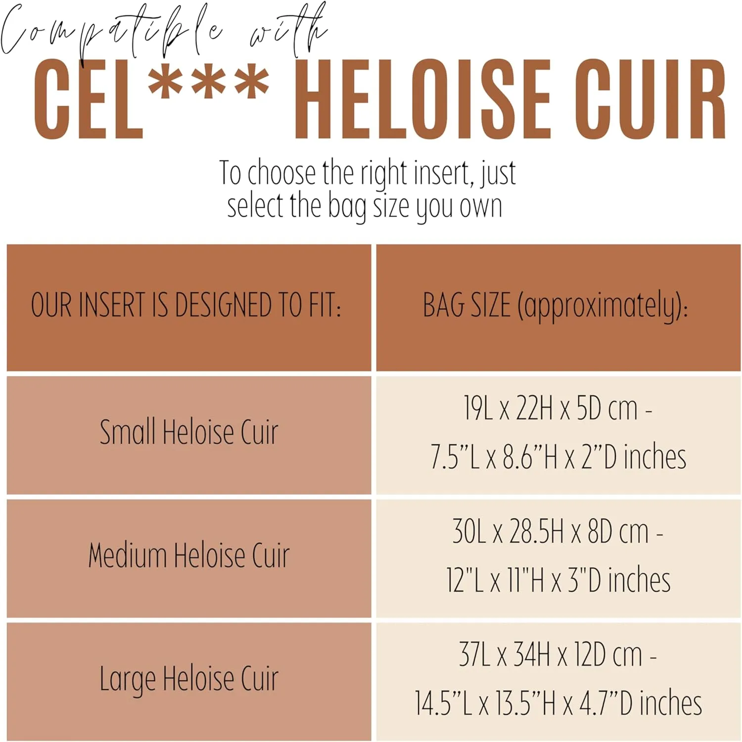Premium Purse Organizer compatible with Celine Heloise Cuir Bag Organizer - Handmade 2mm Felt Purse Insert, Pefect Fit Round Shape (Black, For Small Hel*ise)