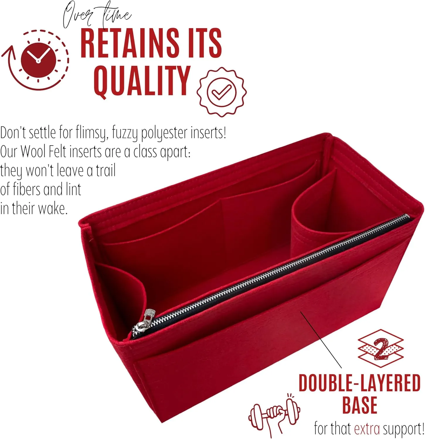 Premium Purse Organizer compatible with Lv Low Key Hobo MM Insert - Handmade Bag Organizer 2mm Thick, Perfect fit for PM/MM Cabas Tote (Hot Magenta, For Low Key Hobo MM)