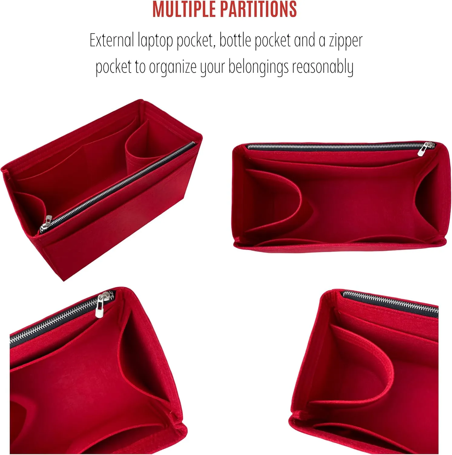 Premium Purse Organizer compatible with Lv Low Key Hobo MM Insert - Handmade Bag Organizer 2mm Thick, Perfect fit for PM/MM Cabas Tote (Hot Magenta, For Low Key Hobo MM)