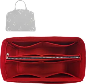 Premium Purse Organizer compatible with Lv Petit/Grand Palais Bag Organizer Insert - Handmade 2mm Felt Liner, Perfect Fit Double-Layered Base (Beige, For Petit Palais)