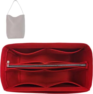 Premium Purse Organizer compatible with N/S Park Tote Bag Insert - Handmade Bag Organizer Perfect Fit for Small Vertical Tote Gold Zipper (Black, For Large N/S Park Tote)