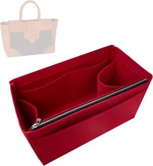 Premium Purse Organizer compatible with Saigon Tote Insert - Handmade 2mm Thick Felt Liner, Perfect fit Tapered Shape, Tote PM/MM Bag Organizer (Bubblegum, For Saigon Tote)