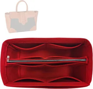 Premium Purse Organizer compatible with Saigon Tote Insert - Handmade Tapered Shape 2mm Thick Felt Liner, Perfect fit, Tote PM/MM Bag Organizer (Beige, For Saigon Tote)