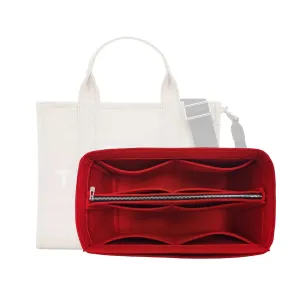 Premium Purse Organizer compatible with The Medium Tote Bag Organizer, The Traveler Tote Bag Organizer Insert, Handmade 2mm Felt Sturdy (For The Medium Tote, Red)