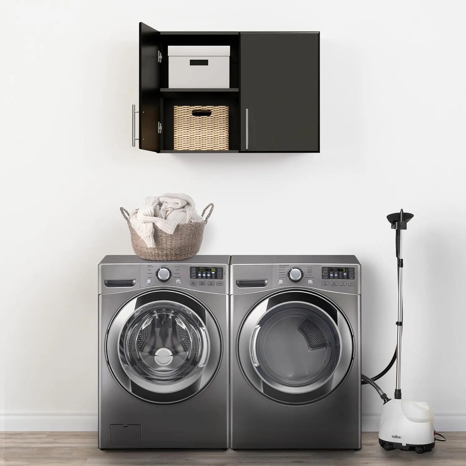 Prepac Elite 32" Stackable Wall Cabinet in Black