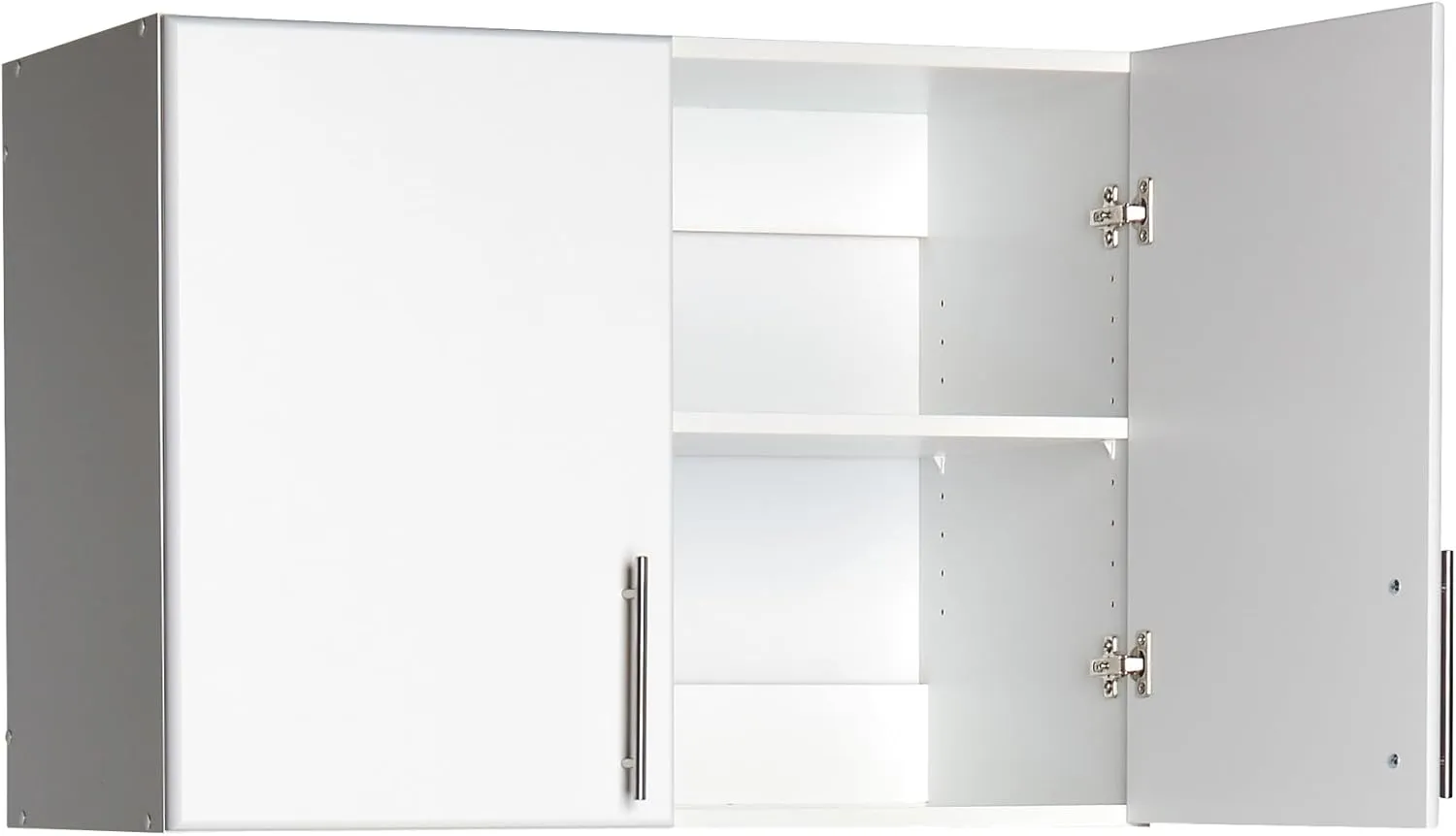 Prepac White Cabinet: Elite Wall Cabinet, WEW-3224 Garage Cabinet with Storage Shelf, Stackable 16"D x 32"W x 24"H, Perfect as a Garage Storage Cabinet with Doors and Shelves