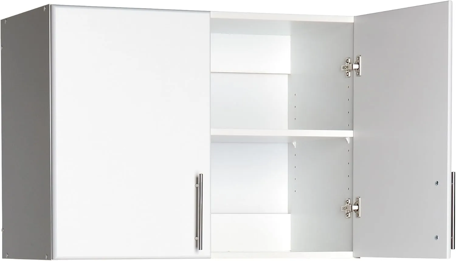 Prepac White Cabinet: Elite Wall Cabinet, WEW-3224 Garage Cabinet with Storage Shelf, Stackable 16"D x 32"W x 24"H, Perfect as a Garage Storage Cabinet with Doors and Shelves