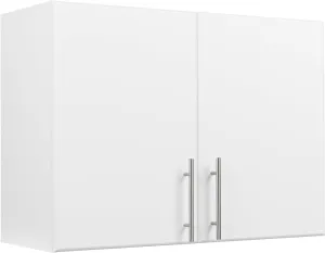 Prepac White Cabinet: Elite Wall Cabinet, WEW-3224 Garage Cabinet with Storage Shelf, Stackable 16"D x 32"W x 24"H, Perfect as a Garage Storage Cabinet with Doors and Shelves