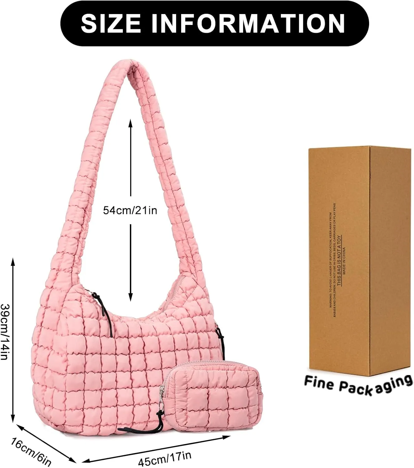 Puffer Tote Bag for Women Large Quilted Puffy Lightweight Carryall Crossbody Tote Bag for Women