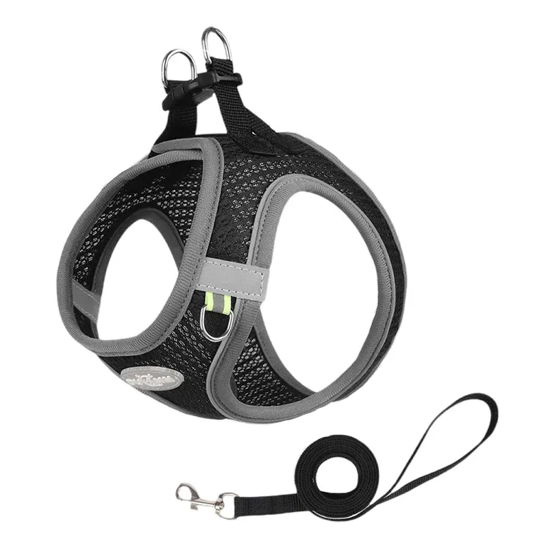 Puppy Harness Leash Set Breathable Pet Chest Strap for Small Dog Kitten Vest Dog Outdoor Walking Supplies Chihuahua TeddyHarness