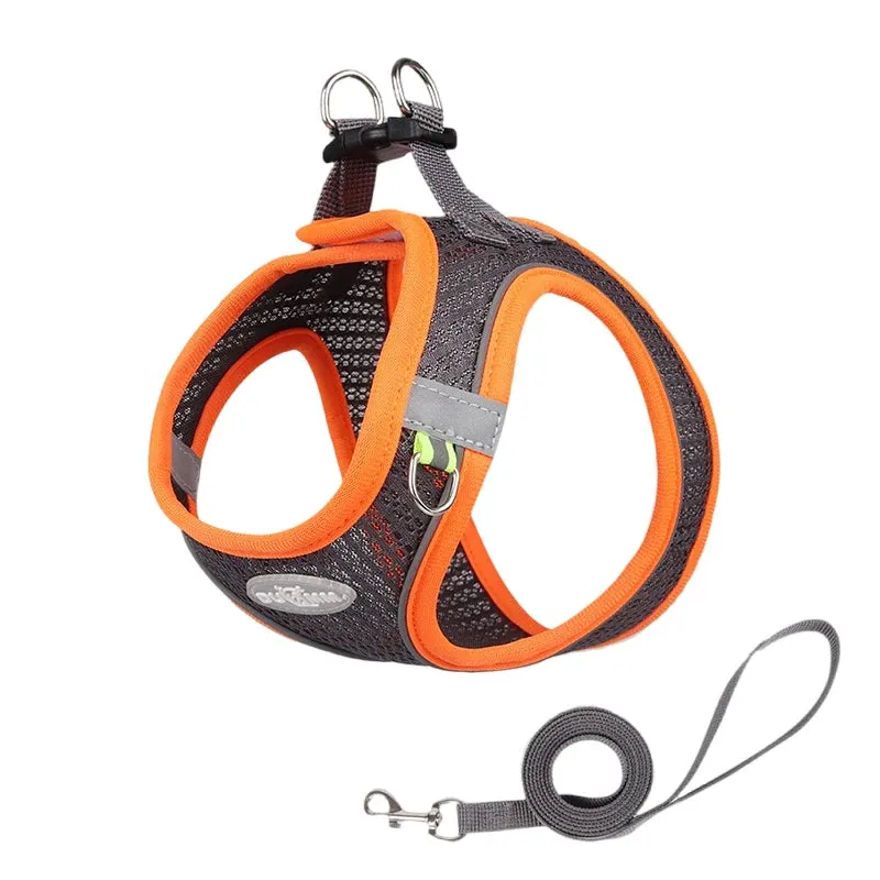 Puppy Harness Leash Set Breathable Pet Chest Strap for Small Dog Kitten Vest Dog Outdoor Walking Supplies Chihuahua TeddyHarness