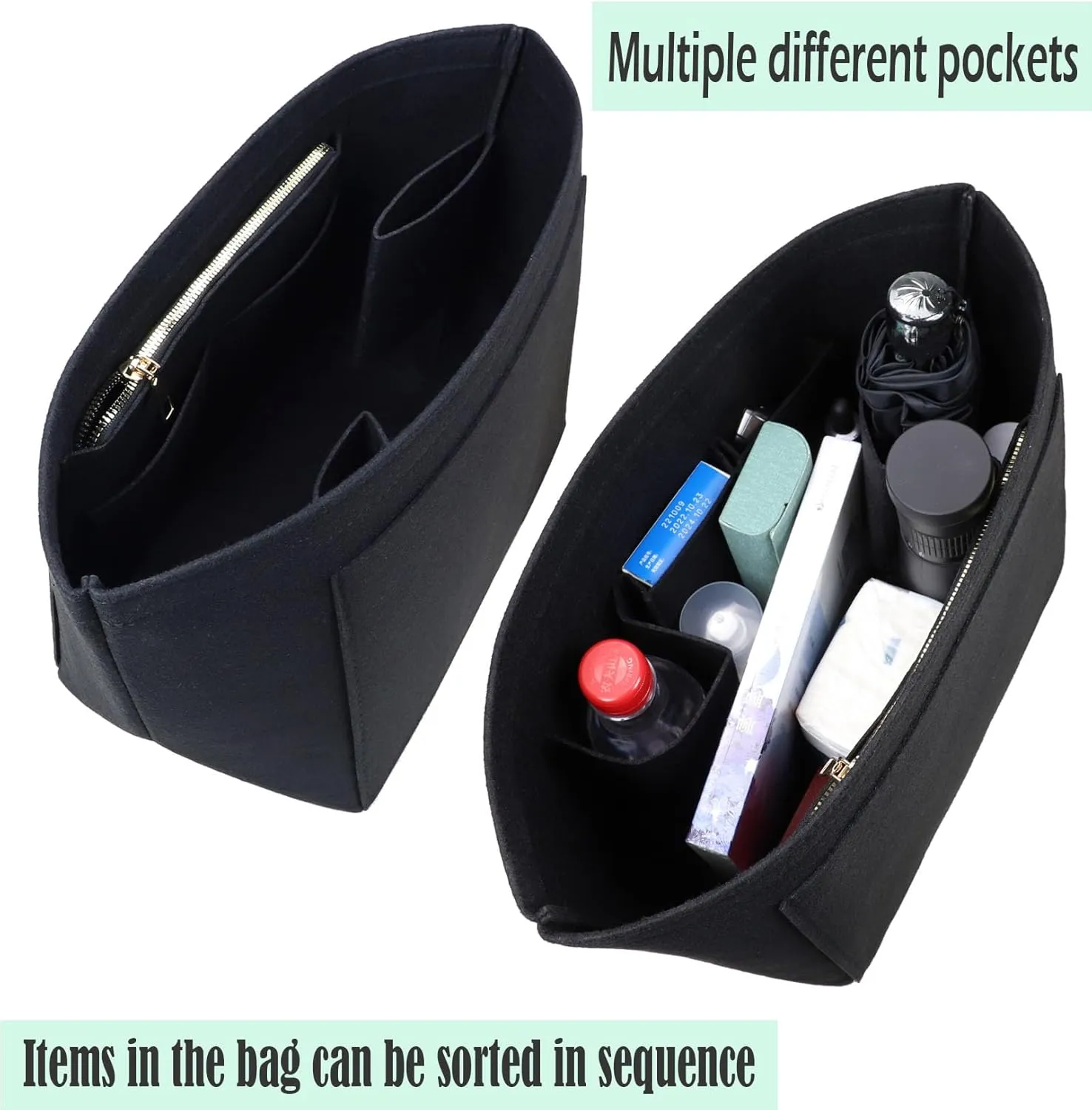 purse organizer insert for tote bag Longchamp Le Pliage tote bag purse inserts 1028black-M