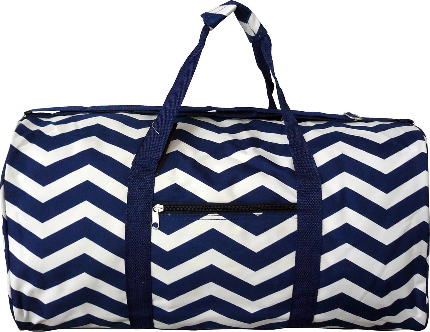 "TOP PACK" 22" Women Fashion Print Duffel Bag (Chevron-Navy)