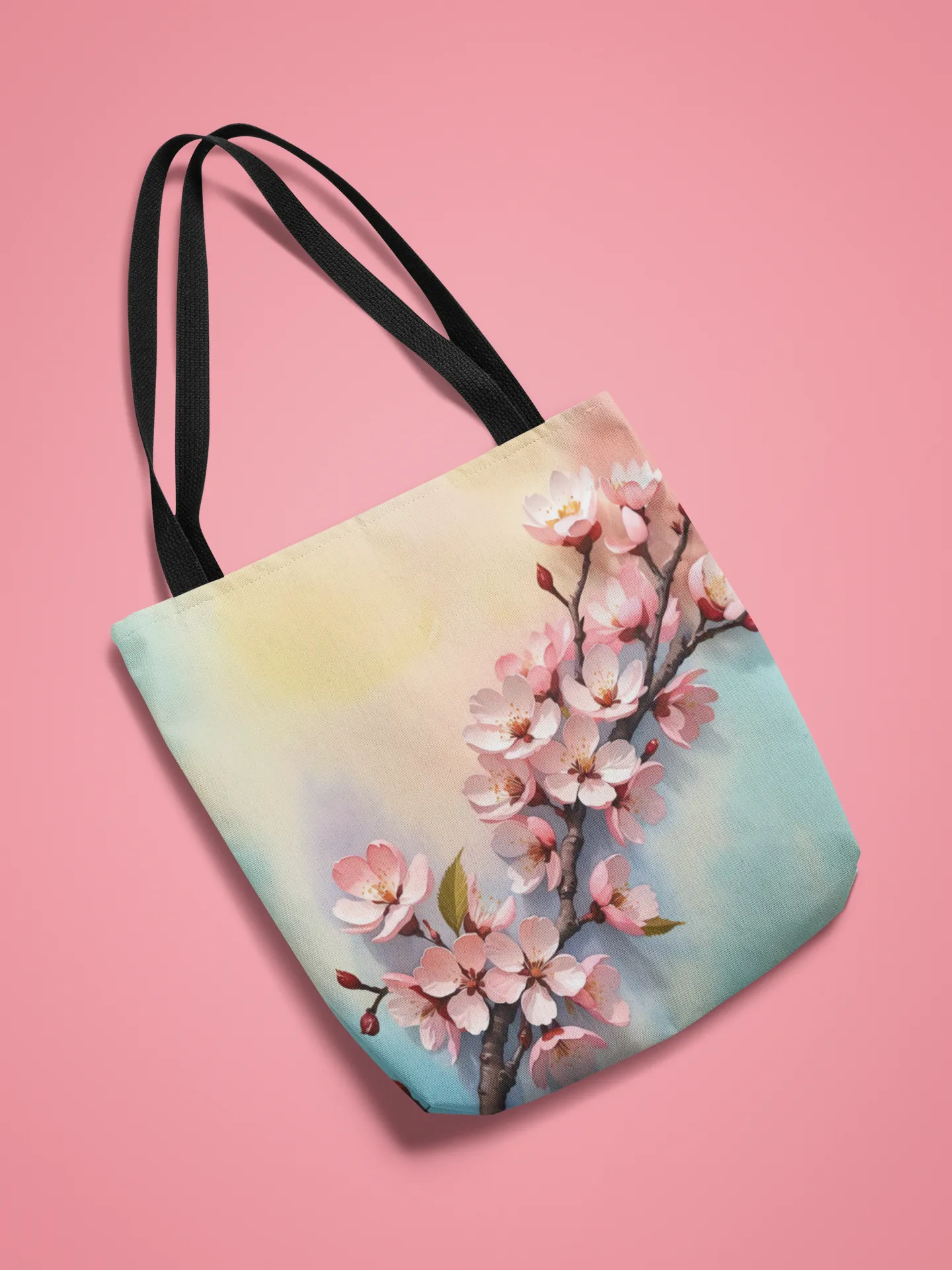 Rainbow Cherry Blossoms Tote